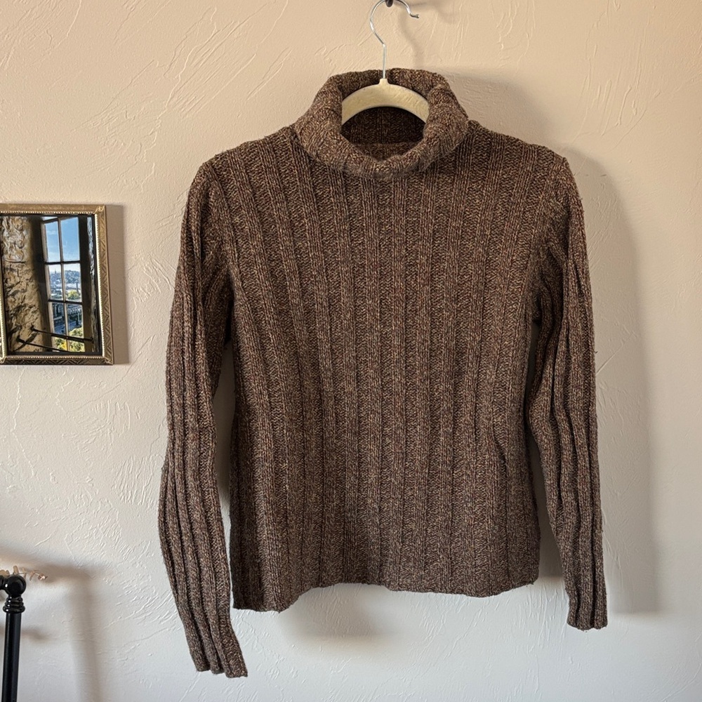 L.L. Bean Brown Turtleneck Sweater